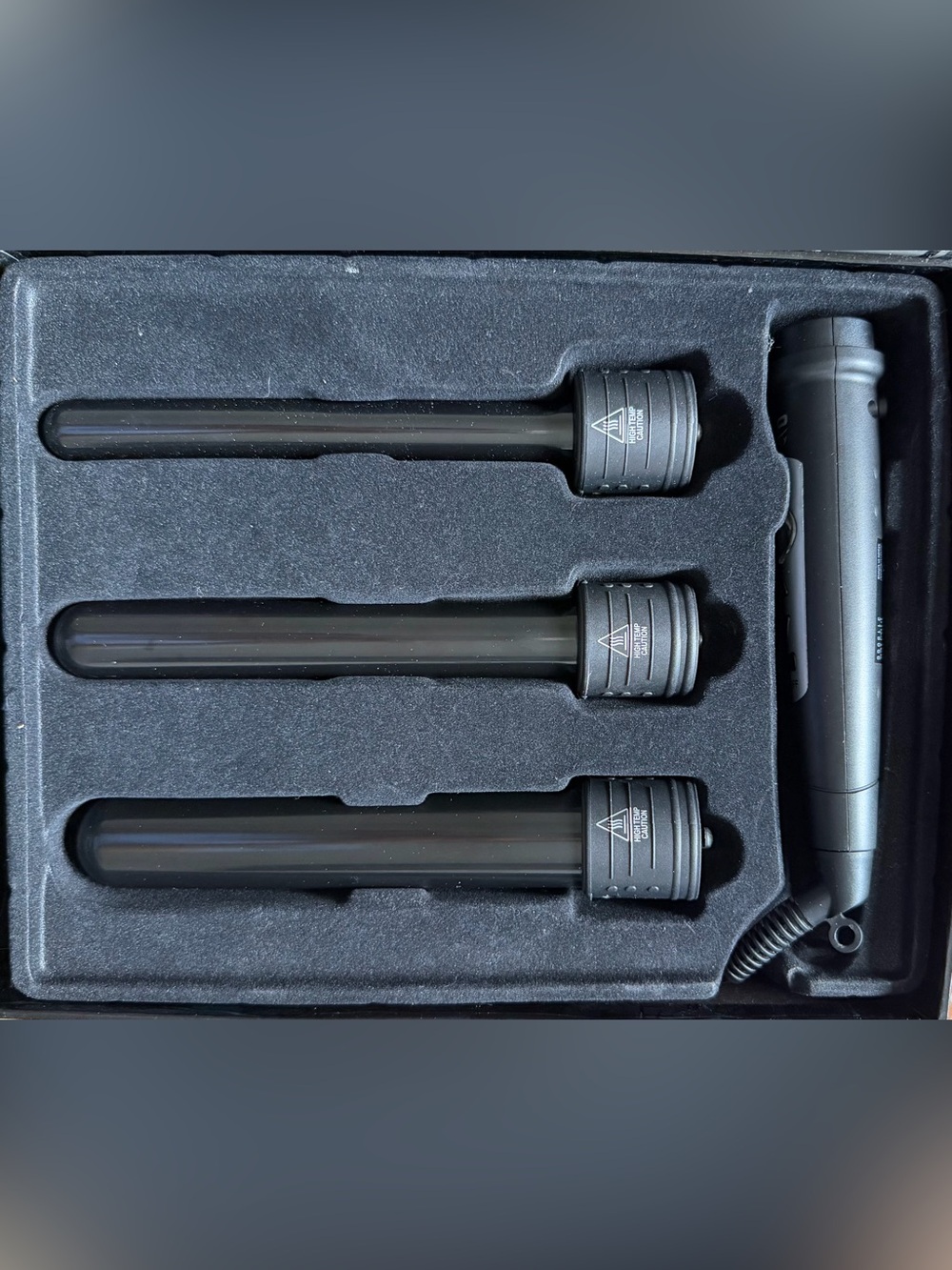ISO Beauty Trio Clipless Curler Set 3-Barrel Curling Set in Black